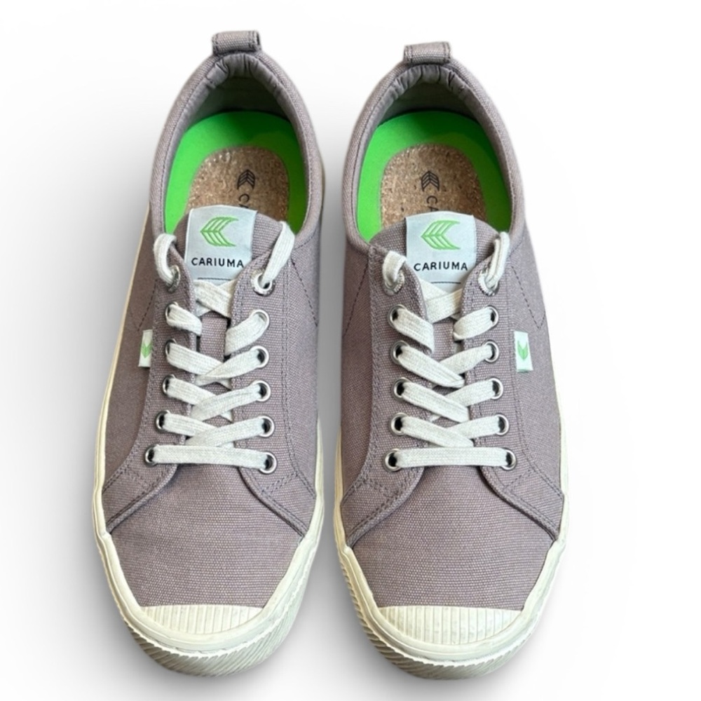 Cariuma Oca Canvas Low Top Mystic Grey Sneakers Womens 10 Mens 8.5